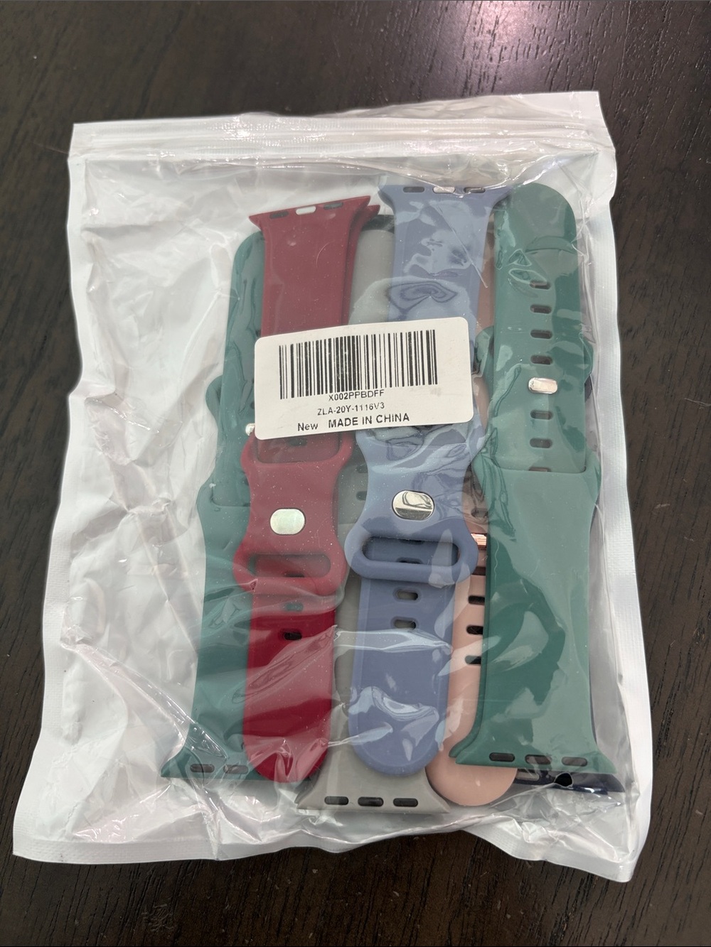 Silicone Watch Band Bundle in Teal, Red, Lavender, Pink, Gray